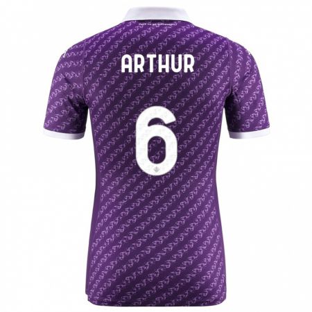 Kandiny Naisten Arthur Melo #6 Violetti Kotipaita 2023/24 Lyhythihainen Paita T-Paita