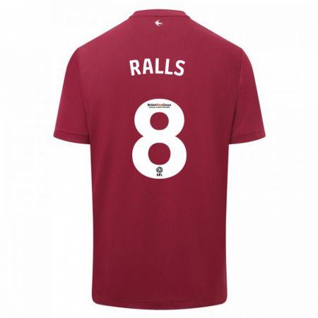 Kandiny Naisten Joe Ralls #8 Punainen Vieraspaita 2023/24 Lyhythihainen Paita T-Paita