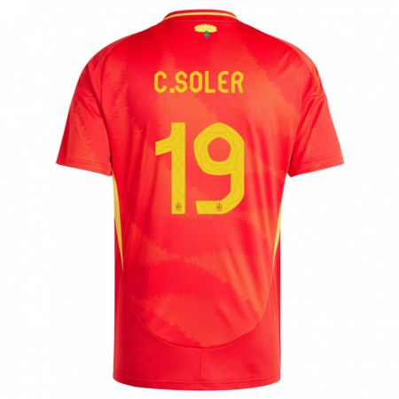 Kandiny Lapset Espanja Carlos Soler #19 Punainen Kotipaita 24-26 Lyhythihainen Paita T-Paita