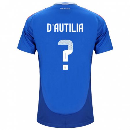Kandiny Lapset Italia Renato Widmer D’Autilia #0 Sininen Kotipaita 24-26 Lyhythihainen Paita T-Paita