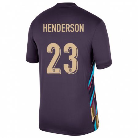 Kandiny Lapset Englanti Dean Henderson #23 Tumma Rusina Vieraspaita 24-26 Lyhythihainen Paita T-Paita