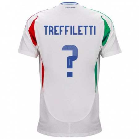 Kandiny Lapset Italia Danilo Treffiletti #0 Valkoinen Vieraspaita 24-26 Lyhythihainen Paita T-Paita