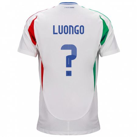 Kandiny Lapset Italia Andrea Luongo #0 Valkoinen Vieraspaita 24-26 Lyhythihainen Paita T-Paita