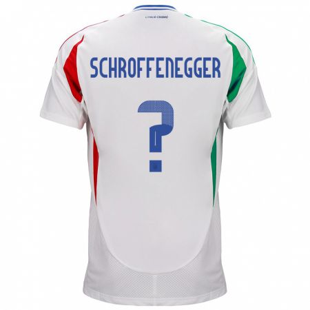 Kandiny Lapset Italia Katja Schroffenegger #0 Valkoinen Vieraspaita 24-26 Lyhythihainen Paita T-Paita