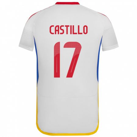 Kandiny Lapset Venezuela Edson Castillo #17 Valkoinen Vieraspaita 24-26 Lyhythihainen Paita T-Paita