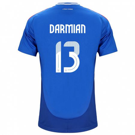 Kandiny Miesten Italia Matteo Darmian #13 Sininen Kotipaita 24-26 Lyhythihainen Paita T-Paita