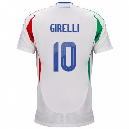Kandiny Miesten Italia Cristiana Girelli #10 Valkoinen Vieraspaita 24-26 Lyhythihainen Paita T-Paita