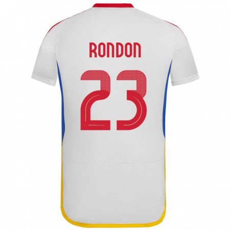 Kandiny Miesten Venezuela Salomón Rondón #23 Valkoinen Vieraspaita 24-26 Lyhythihainen Paita T-Paita