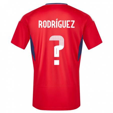 Kandiny Naisten Costa Rica Bradley Rodriguez #0 Punainen Kotipaita 24-26 Lyhythihainen Paita T-Paita