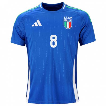 Kandiny Naisten Italia Jorginho #8 Sininen Kotipaita 24-26 Lyhythihainen Paita T-Paita