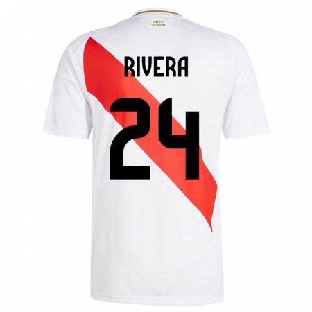 Kandiny Naisten Peru José Rivera #24 Valkoinen Kotipaita 24-26 Lyhythihainen Paita T-Paita