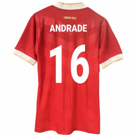 Kandiny Naisten Panama Andrés Andrade #16 Punainen Kotipaita 24-26 Lyhythihainen Paita T-Paita