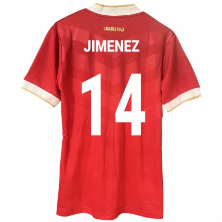 Kandiny Naisten Panama Juan Jiménez #14 Punainen Kotipaita 24-26 Lyhythihainen Paita T-Paita