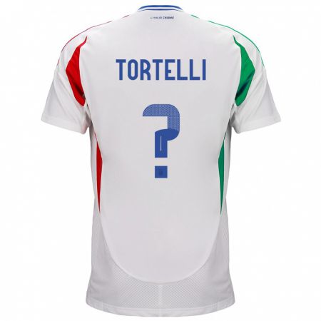 Kandiny Naisten Italia Alice Tortelli #0 Valkoinen Vieraspaita 24-26 Lyhythihainen Paita T-Paita