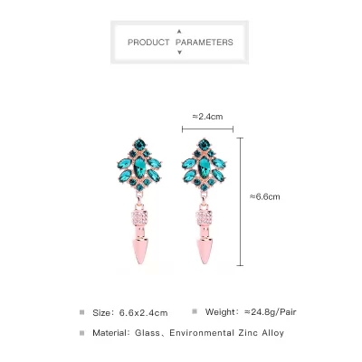 Kandiny - Diamond bullet bullet Earrings with diamonds 00737