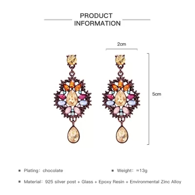 Kandiny - Diamond colorful drop Earrings 00738