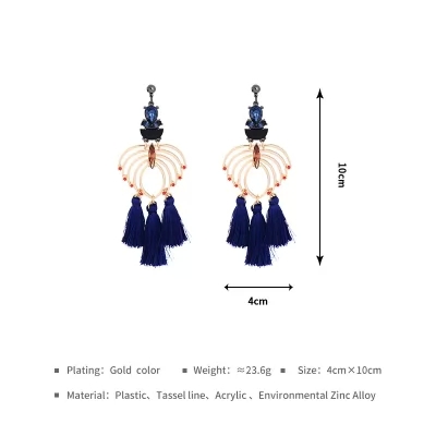 Kandiny - Temperament blue water drop Earrings 00844