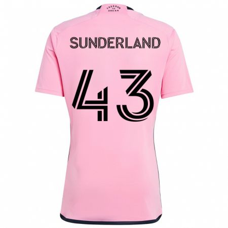 Kandiny Lapset Lawson Sunderland #43 Vaaleanpunainen Kotipaita 2024/25 Lyhythihainen Paita T-Paita