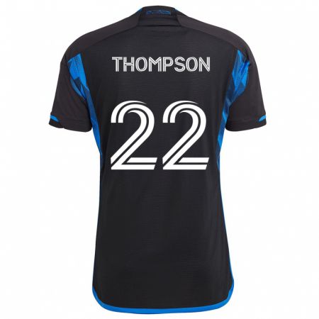 Kandiny Lapset Tommy Thompson #22 Sininen Musta Kotipaita 2024/25 Lyhythihainen Paita T-Paita