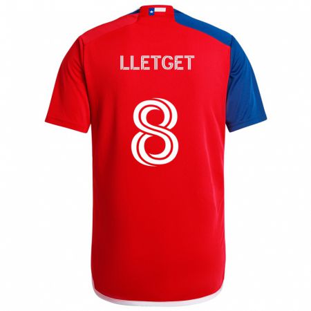 Kandiny Lapset Sebastian Lletget #8 Sininen Punainen Kotipaita 2024/25 Lyhythihainen Paita T-Paita