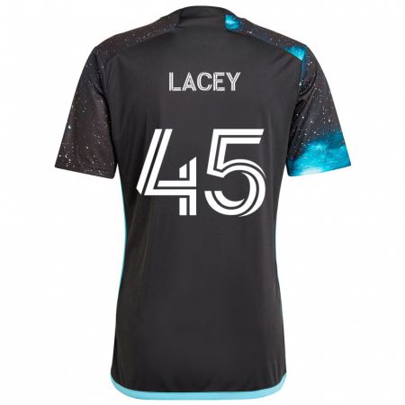 Kandiny Lapset Kameron Lacey #45 Musta Sininen Kotipaita 2024/25 Lyhythihainen Paita T-Paita