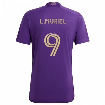 Kandiny Lapset Luis Muriel #9 Violetti Keltainen Kotipaita 2024/25 Lyhythihainen Paita T-Paita