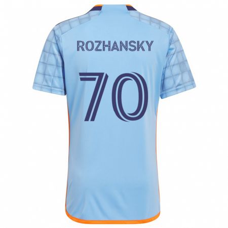 Kandiny Lapset Jake Rozhansky #70 Sininen Oranssi Kotipaita 2024/25 Lyhythihainen Paita T-Paita