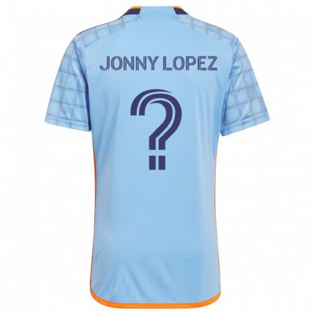 Kandiny Lapset Jonny Lopez #0 Sininen Oranssi Kotipaita 2024/25 Lyhythihainen Paita T-Paita