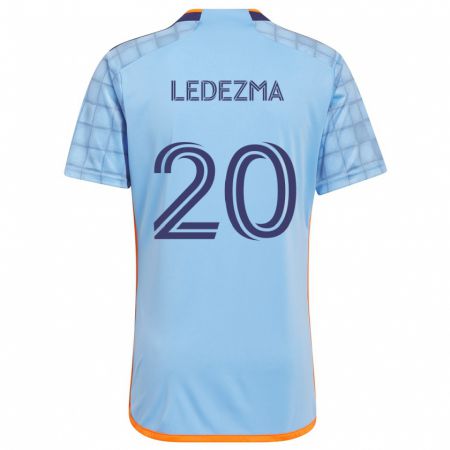 Kandiny Lapset Richard Ledezma #20 Sininen Oranssi Kotipaita 2024/25 Lyhythihainen Paita T-Paita