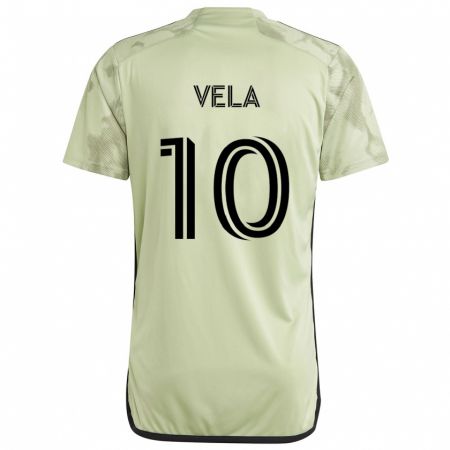 Kandiny Lapset Carlos Vela #10 Vaaleanvihreä Vieraspaita 2024/25 Lyhythihainen Paita T-Paita