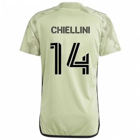 Kandiny Lapset Giorgio Chiellini #14 Vaaleanvihreä Vieraspaita 2024/25 Lyhythihainen Paita T-Paita