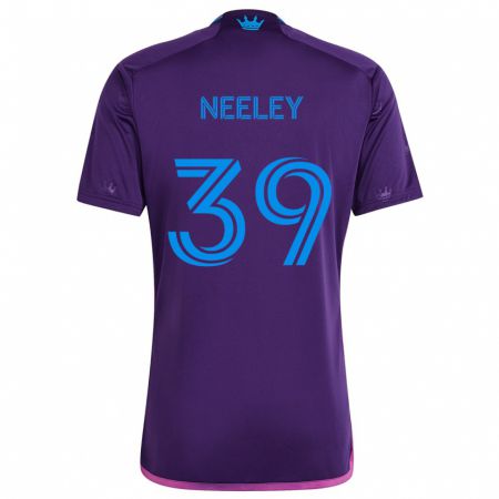 Kandiny Lapset Jack Neeley #39 Purppura Sininen Vieraspaita 2024/25 Lyhythihainen Paita T-Paita