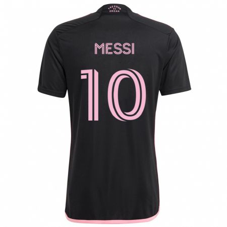 Kandiny Miesten Lionel Messi #10 Musta Vieraspaita 2024/25 Lyhythihainen Paita T-Paita