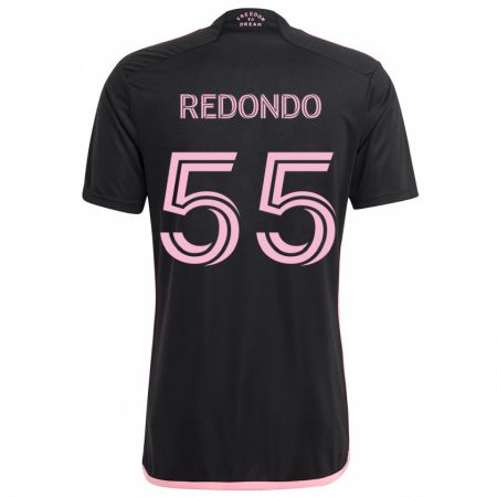 Kandiny Miesten Federico Redondo #55 Musta Vieraspaita 2024/25 Lyhythihainen Paita T-Paita