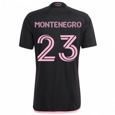 Kandiny Miesten Ricardo Montenegro #23 Musta Vieraspaita 2024/25 Lyhythihainen Paita T-Paita