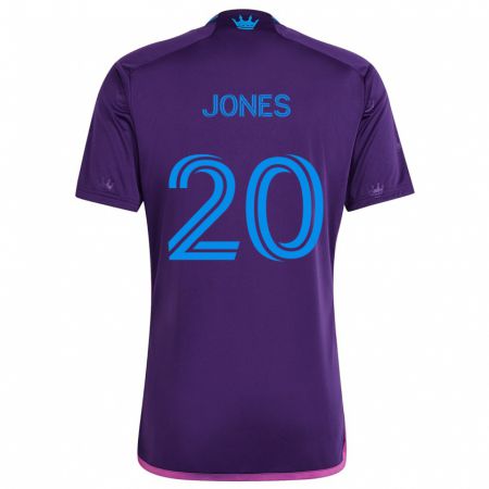 Kandiny Miesten Derrick Jones #20 Purppura Sininen Vieraspaita 2024/25 Lyhythihainen Paita T-Paita