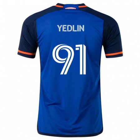 Kandiny Naisten Deandre Yedlin #91 Sinivalkoinen Kotipaita 2024/25 Lyhythihainen Paita T-Paita