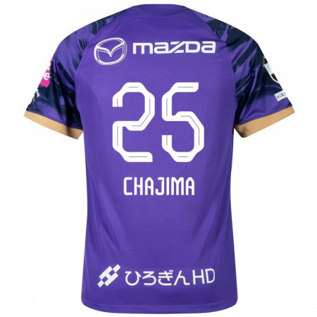 Kandiny Lapset Yusuke Chajima #25 Purppura Valkoinen Kotipaita 2024/25 Lyhythihainen Paita T-Paita