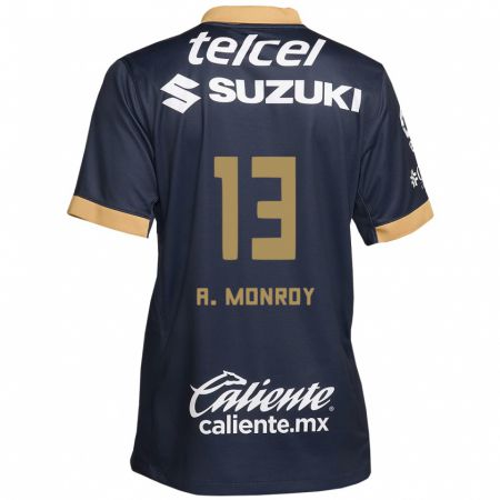 Kandiny Lapset Pablo Monroy #13 Obsidian Gold Valkoinen Vieraspaita 2024/25 Lyhythihainen Paita T-Paita