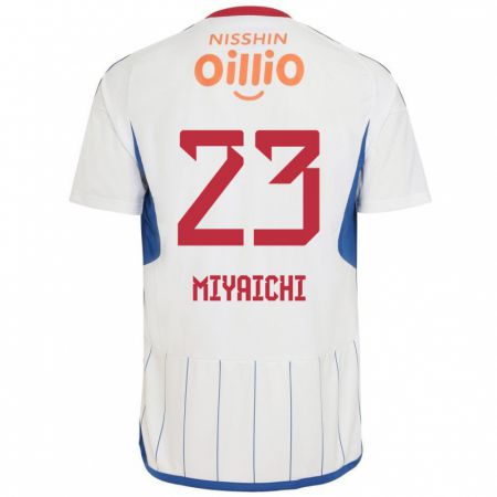 Kandiny Lapset Ryo Miyaichi #23 Valkoinen Sininen Punainen Vieraspaita 2024/25 Lyhythihainen Paita T-Paita