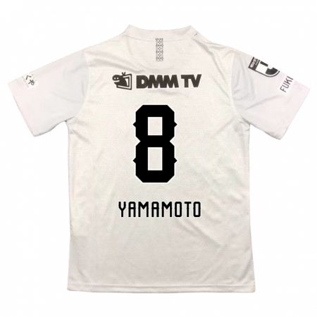 Kandiny Lapset Shunsuke Yamamoto #8 Harmaa Musta Vieraspaita 2024/25 Lyhythihainen Paita T-Paita