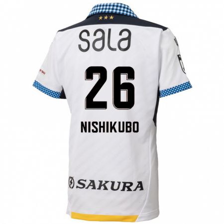 Kandiny Lapset Shunsuke Nishikubo #26 Valkoinen Musta Vieraspaita 2024/25 Lyhythihainen Paita T-Paita