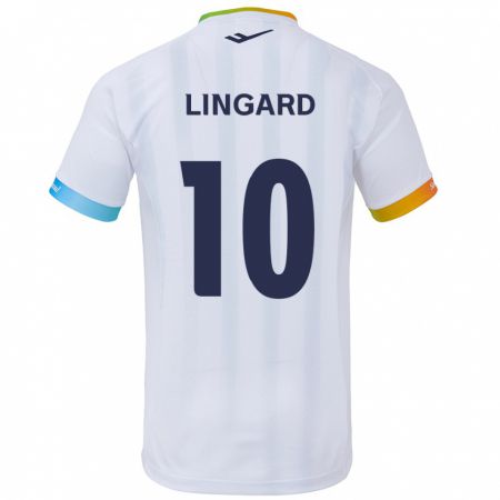 Kandiny Lapset Jesse Lingard #10 Valkoinen Sininen Vieraspaita 2024/25 Lyhythihainen Paita T-Paita