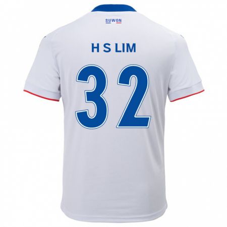 Kandiny Lapset Seong-Hyeon Lim #32 Valkoinen Sininen Vieraspaita 2024/25 Lyhythihainen Paita T-Paita