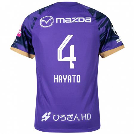 Kandiny Miesten Hayato Araki #4 Purppura Valkoinen Kotipaita 2024/25 Lyhythihainen Paita T-Paita