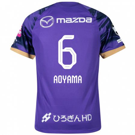 Kandiny Miesten Toshihiro Aoyama #6 Purppura Valkoinen Kotipaita 2024/25 Lyhythihainen Paita T-Paita