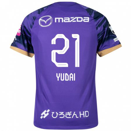 Kandiny Miesten Yudai Tanaka #21 Purppura Valkoinen Kotipaita 2024/25 Lyhythihainen Paita T-Paita