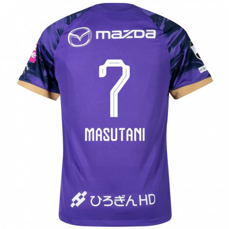 Kandiny Miesten Ayuki Masutani #7 Purppura Valkoinen Kotipaita 2024/25 Lyhythihainen Paita T-Paita