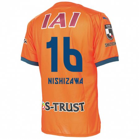 Kandiny Miesten Kenta Nishizawa #16 Oranssi Sininen Kotipaita 2024/25 Lyhythihainen Paita T-Paita