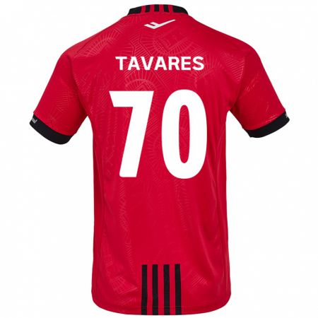 Kandiny Miesten Ronaldo Tavares #70 Punamusta Kotipaita 2024/25 Lyhythihainen Paita T-Paita